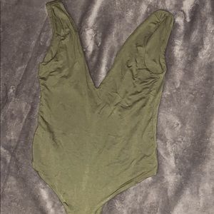 Olive green body suit